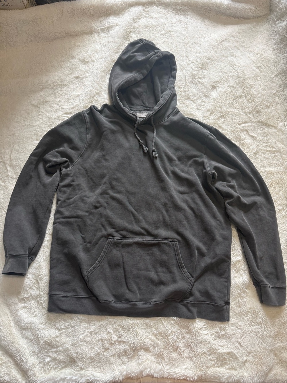 PacSun Men's Vintage Wash Pullover Hoodie - Charcoal Gray - Size XL